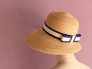 Wide Brim Straw Hat "Nautical Cecil"